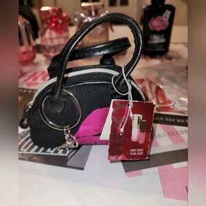 Victoria's secret black vintage collectable keychain coin purse